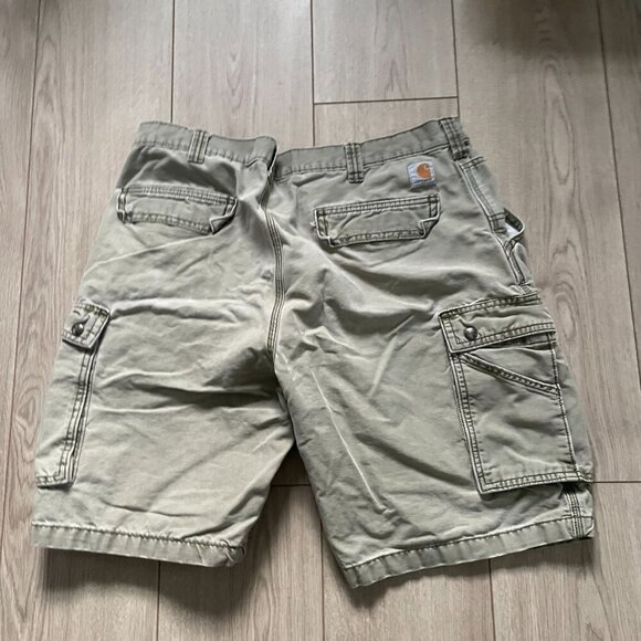 Carhartt Cargo Short Men 38 Tan Relaxed Fit Flat Front Casual Work College Trave - Picture 7 of 9